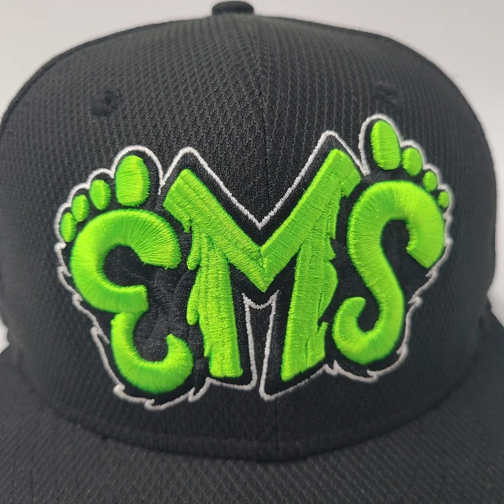 Eugene Emeralds Hat Fitted 6 3/4 New Era 59Fifty‎ Black Green MiLB Baseball Logo